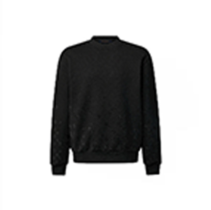 lv louis vuitton gradient monogram flocking crew neck sweatshirt